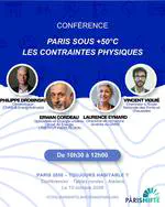 Invitation à la conférence d'ouverture de PARISHIFTÉ sur le thème 'Paris sous +50°C: les contraintes physiques' 